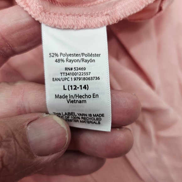 Time and Tru Pearl Blush Slip Midi Skirt with Side Slit Size Large - Picture 5 of 7